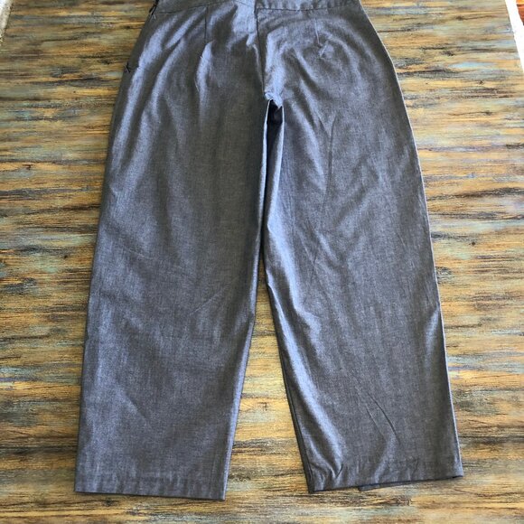 Zara Basics Collection Pants Overlap Wrap Front Blue Womens Size M S - Picture 8 of 10